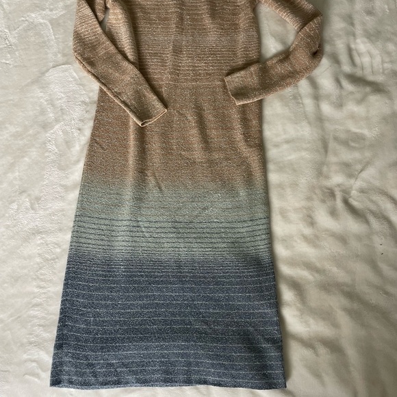 Ann Taylor Gradient Long Sleeve Sweater Dress in ombré - Picture 4 of 11